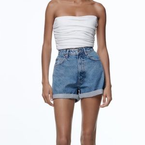 Zara Denim Mom Fit Shorts
